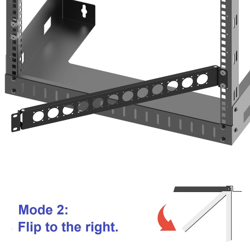 1U Hinged D-Series 12 Connectors Punch-out Component Panel for 19 inches Sound, AV, Computer -Equipment Racks- Patch Panel Compatible with XLR, HDMI (1U12D)