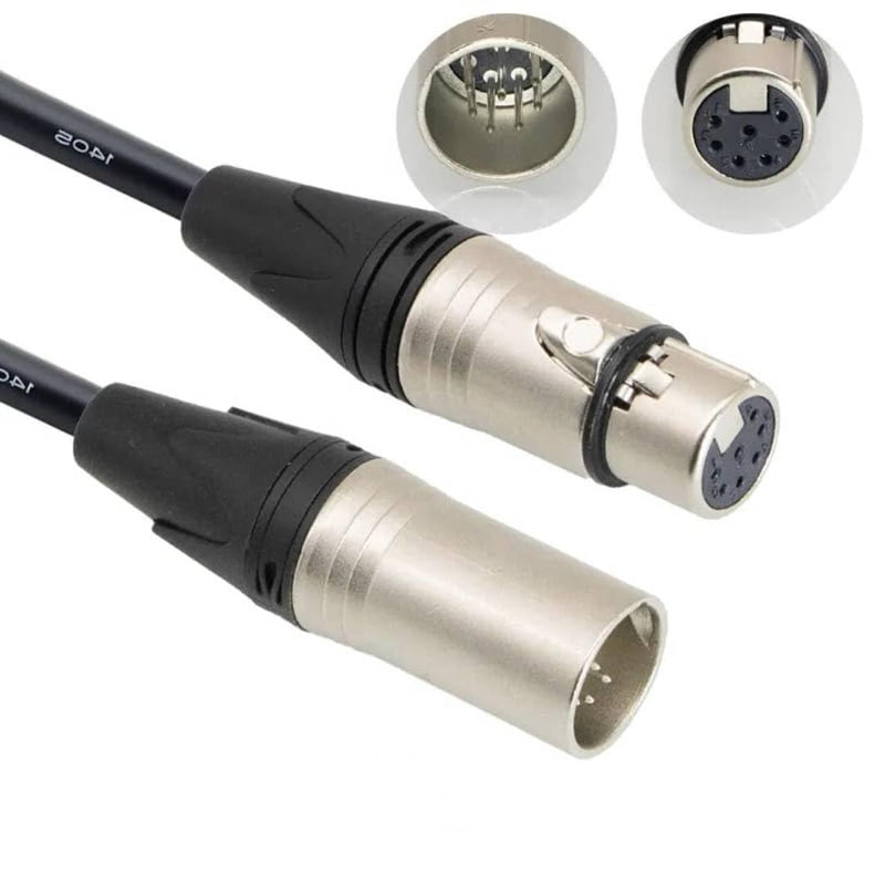 7 Pin XLR Connector Cable, XLR Microphone Cable, Balanced Male to Female Mic Audio Cable for Microphone and Audio Interface Compatible with All Tube mic (3 Meter/10Ft) XLR Connector Cable-3 Meter