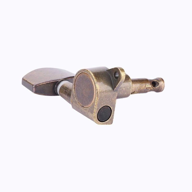 Guitar Tuning Pegs,3L3R Guitar Tuning Pegs Locking Tuners Copper Alloy Machine Heads Button Guitar String Tuning Pegs Machine Heads Tuners Set Performance Accessory
