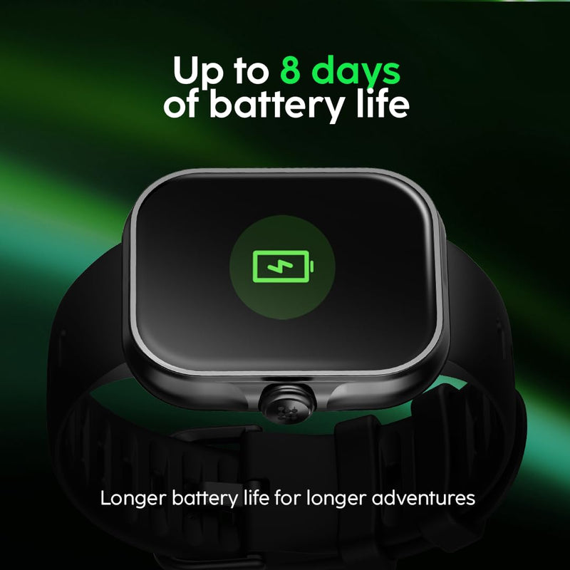 Cubitt Viva Lite Smartwatch, 1.85” AMOLED, Built-in GPS, Bluetooth Calls, VITA AI Assistant, Route Navigation, Compass, 100+ Sports Modes, 3ATM Water Resistant, Offline Music — Obsidian Black