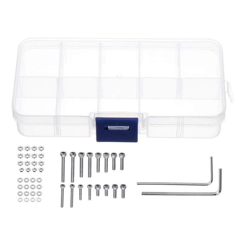50pcs M2.5 Universal-Turntable Headshell Cartridge Mounting Kit Stainless Steel Bolts Screws Set For Case Tools