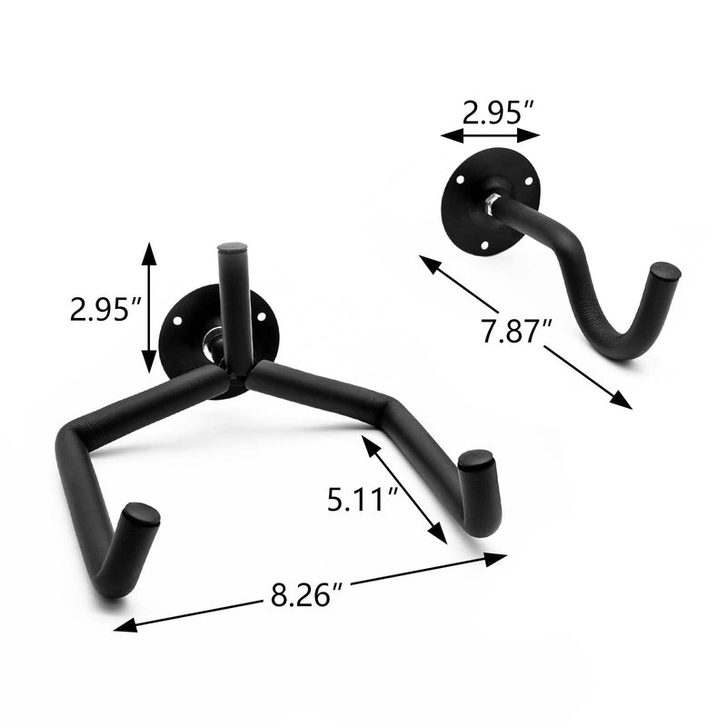 Guitar Stand Wall Mount 2 Pack, Guitar Storage Display Rack for 2 Guitars Acoustic/Electric Guitar/Classical Guitar on Wall Hook