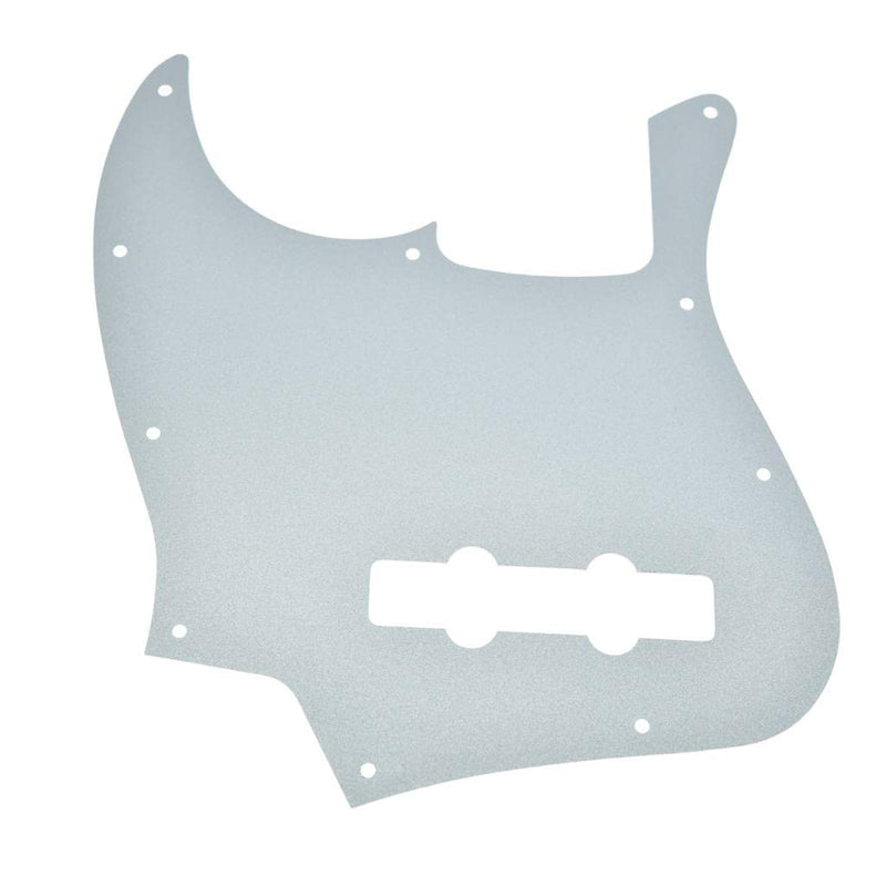 KAISH Matte Aluminium Jazz Bass Style Pickguard Metal Anodized J Bass Pick Guard Scratch Plate for American/Mexican Jazz J Bass Matte Silver