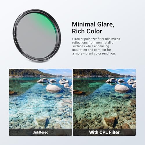 NEEWER 62mm Variable ND + CPL + UV Filter Kit (3 Pack), Multicoated Neutral Density (ND2-400) Circular Polarizer Camera Lens Polarizing Filter Photography Accessories Set with Carry Case & Lens Caps