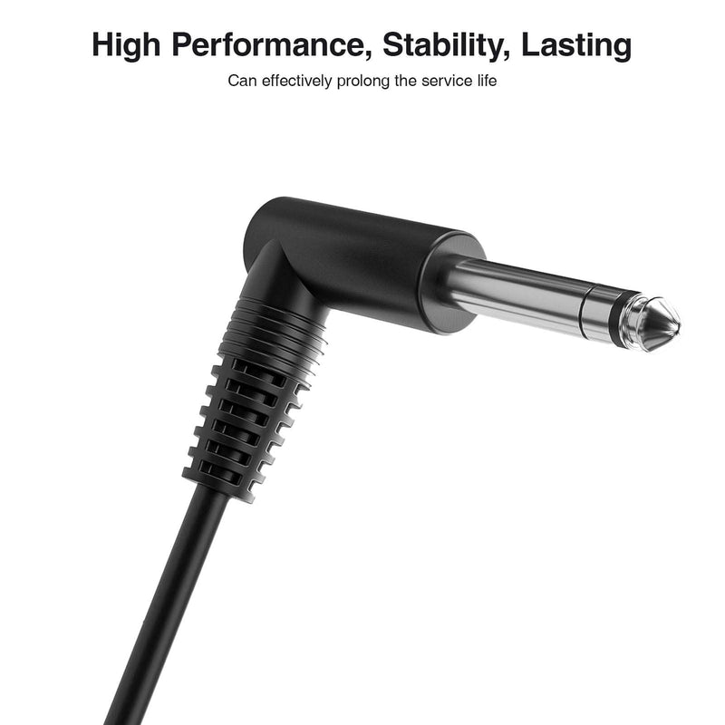 GC-BS2S 1/4 Inch Male Jack Stereo Audio Cord,6.35 Balanced Line Lead for Electric Guitar,Bass,Keyboard,Mixer,Amplifier/AMP,Speaker GC-BS2S (Right Angle-to-Straight, 15Feet(2Pack)) Right Angle-to-Straight 15Feet(2Pack)