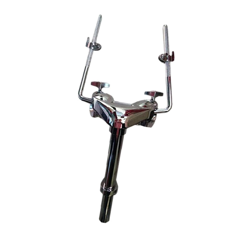 Metal Tom Drum Holder Mount Stable Sturdy for Tom Drum Instrument DIY Replaces Parts, Double Tom Holder