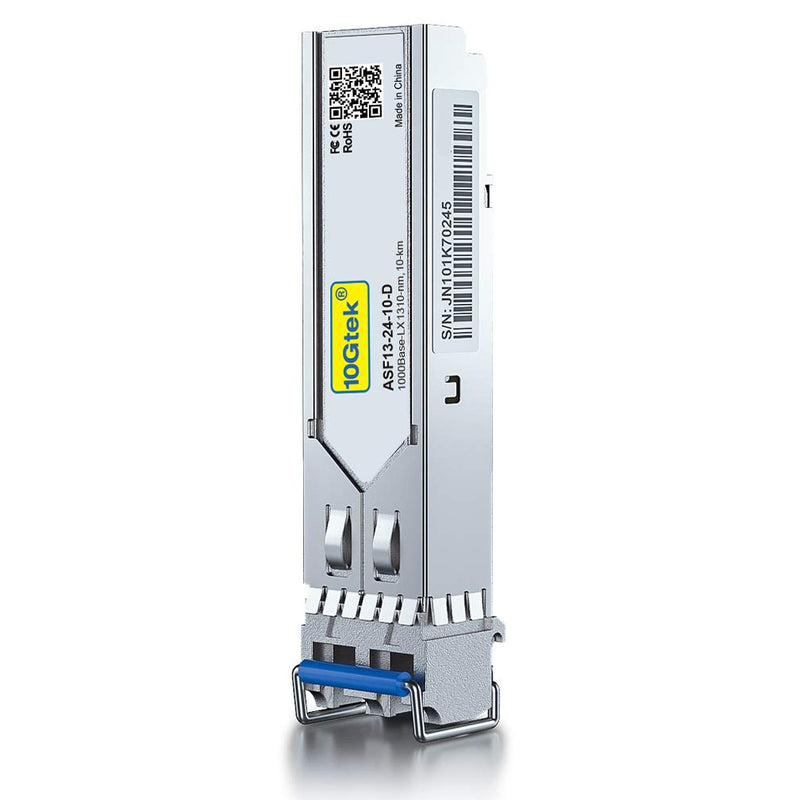 10Gtek 1.25G SFP Transceiver 1000Base-LX, 1310nm SMF SingleMode Fiber Optic Module, up to 10 km, for Cisco GLC-LH-SMD, Meraki MA-SFP-1GB-LX10, Ubiquiti UniFi, Fortinet, Mikrotik, TP-Link, Pack of 2 4) 1G-LX: 10km