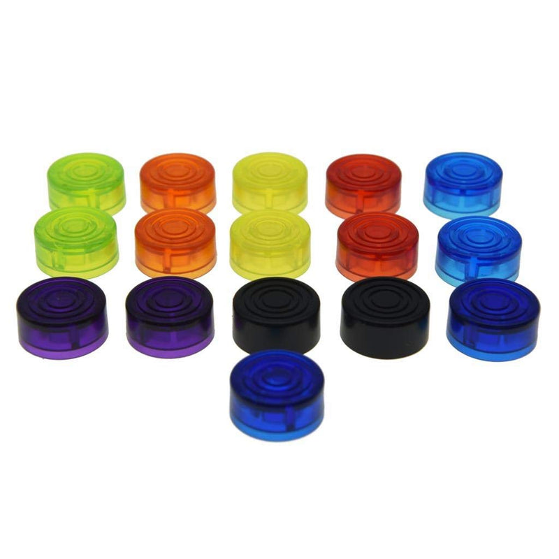 Dopro Metal Guitar Effect Pedal Footswitch Toppers Effect Foot Nail Caps Aluminium Pedal Protection Cap with Multi Colors 10-Pack Pack of 10