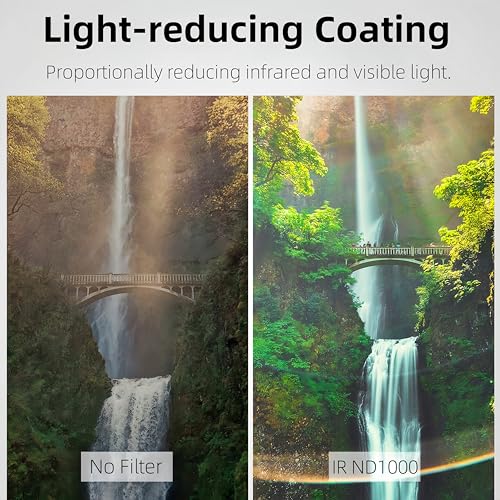 GREEN.L 67mm ND1000 Filter, 10 Stop ND Filter 67mm, Super Slim Multi-Layer Nano Coatings Fixed Neutral Density Filter Nano Coating ND1000
