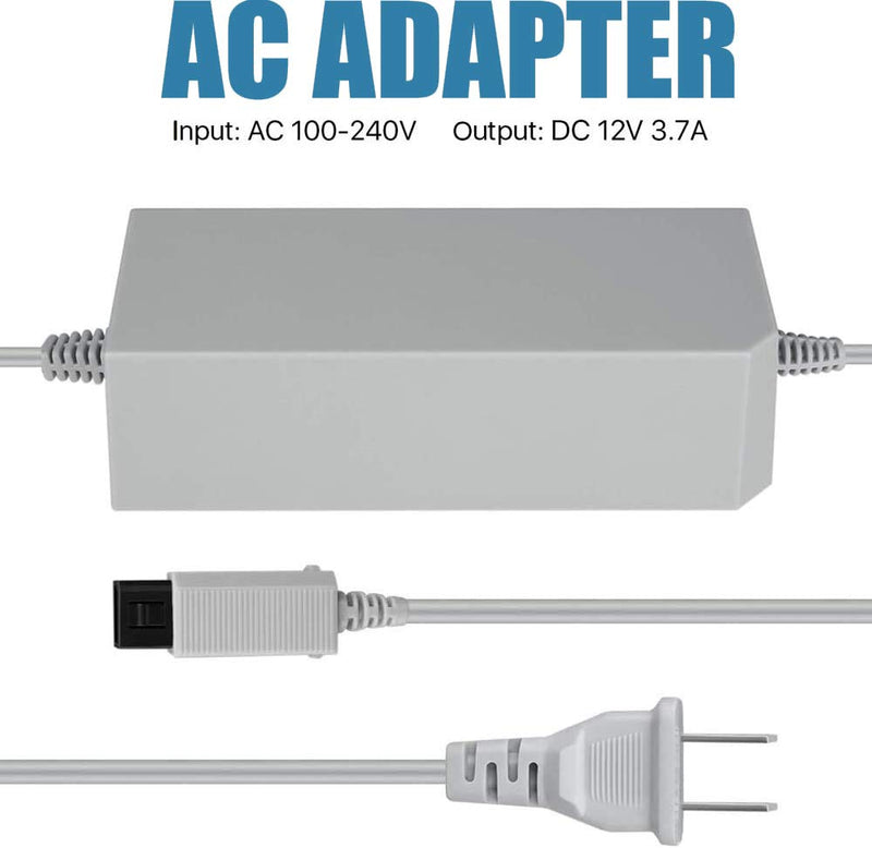 4 in 1 Wii Replacement Cables Set - AC Power Adapter, Wii to HDMI Converter, Wired Motion Sensor Bar and Composite AV Cable Sensor Bar + AV Cord + AC Adapter