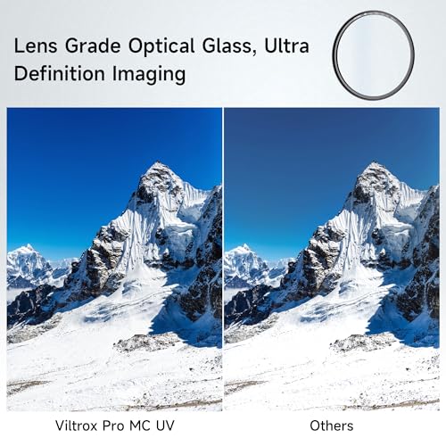 VILTROX 77mm MC UV Protection Filter with 18 Multi-Layer Coatings UHD/Hydrophobic/Scratch Resistant Aluminum Alloy Ultra-Slim Frame UV Filter Compatible with Canon Nikon Sony Fuji DSLR Camera Lens