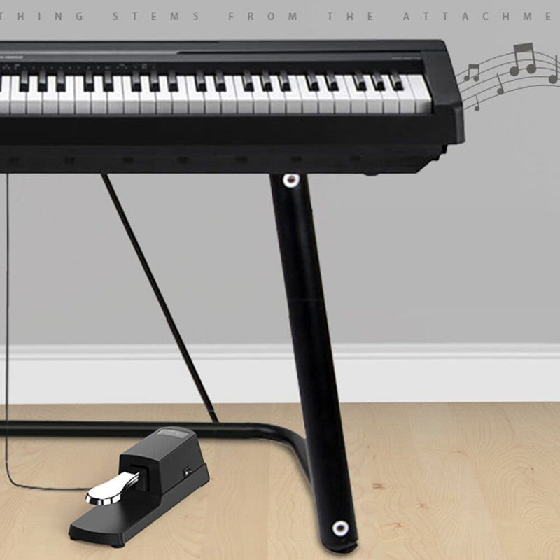 [AUSTRALIA] - Sustain Pedal for Keyboard, Goldby Universal Keyboard Sustain Pedal for Yamaha, Casio, Roland, Korg Digital Pianos MIDI Keyboard Electronic Keyboards Electric Organ Synthesizer, 1/4 Inch Jack (Sliver) Sliver 