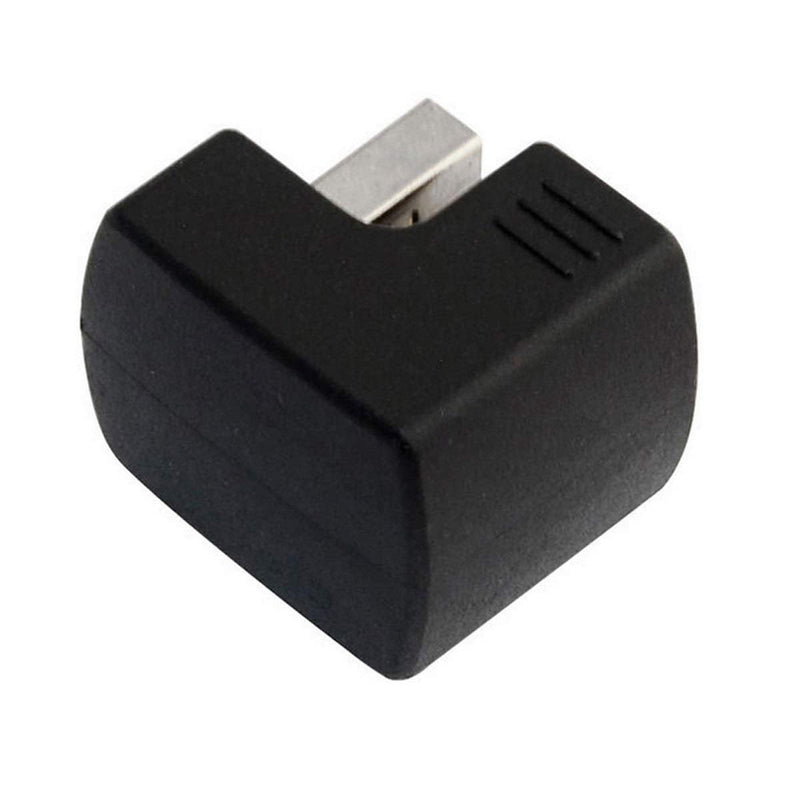 Cablecc Down Angled USB 2.0 Adapter A Male to Female Extension 90 180 360 Degree Black Black Down Angled