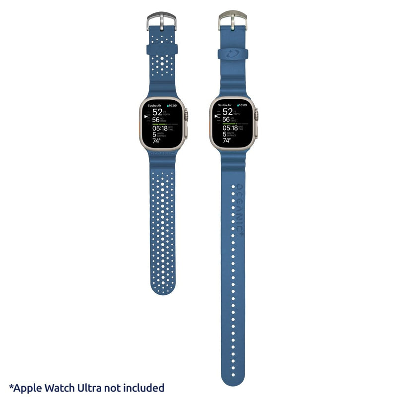 Oceanic+ band for the Apple Watch Ultra and Ultra 2 | Includes 2 bands - one for dive use and one for daily wear | 45mm | Comfortable silicone material Blue
