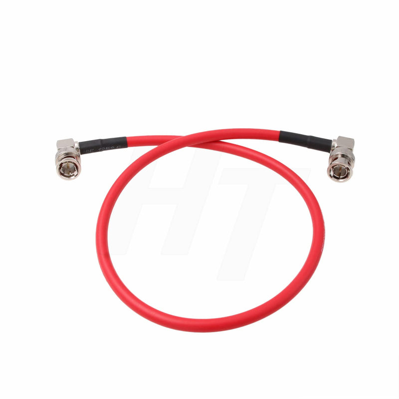 [AUSTRALIA] - 12G SDI Raw 4K 60p Video Cable Right Angle BNC Coaxial Shielded for Sony FS7 FX9 FX6 Alexa DSMC2 Camera Blackmagic SmallHD Atomos Monitor (50cm, Red) 