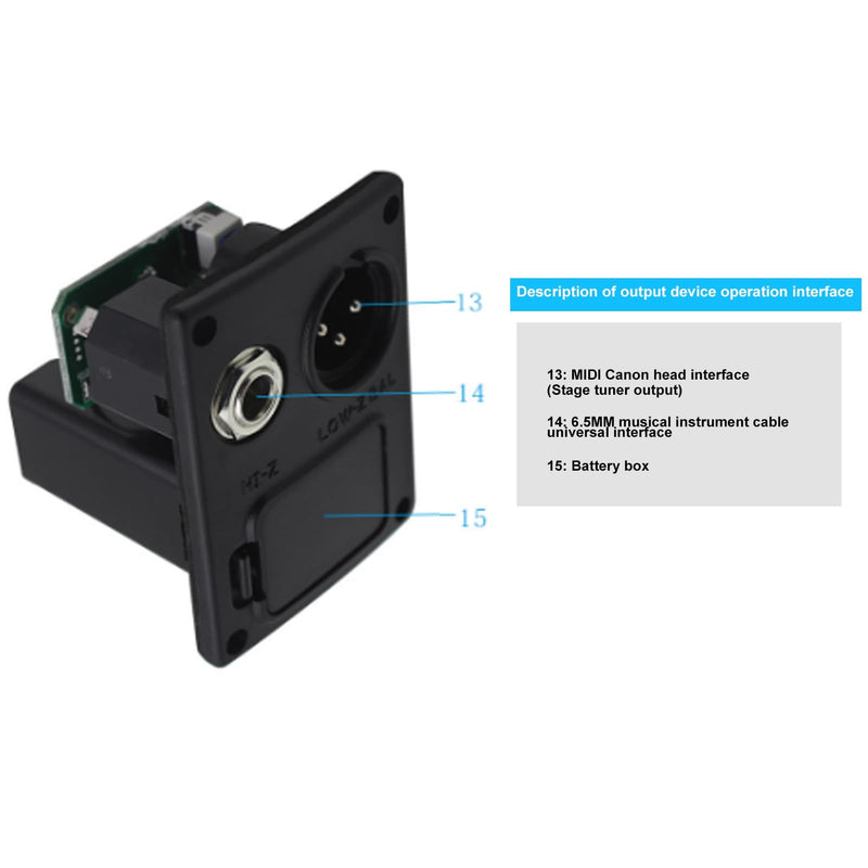 5 Band Guitar Pickup EQ Equalizer Piezo Pickup with LCD Display Tuning Function Guitar Preamp Pickup