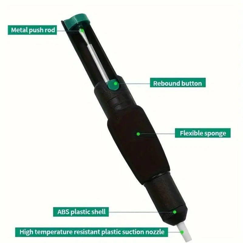 Desoldering Pump Set, Desoldering Pump & Desoldering Wire, Desoldering Wick & Desoldering Pump, Desoldering Wick (2.5 mm, 1.5 m), Solder Suction Vacuum Pump Solder Removal Tool