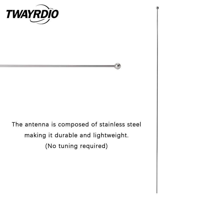 [AUSTRALIA] - TWAYRDIO Dual Band 144MHz/430MHz NMO Antenna, 3/8" Hole NMO Antenna Mount with 13ft Low Loss RG58 Coaxial Cable PL259 Plug for Motorola Midland Yaesu Icom Mobile Two Way Radio 