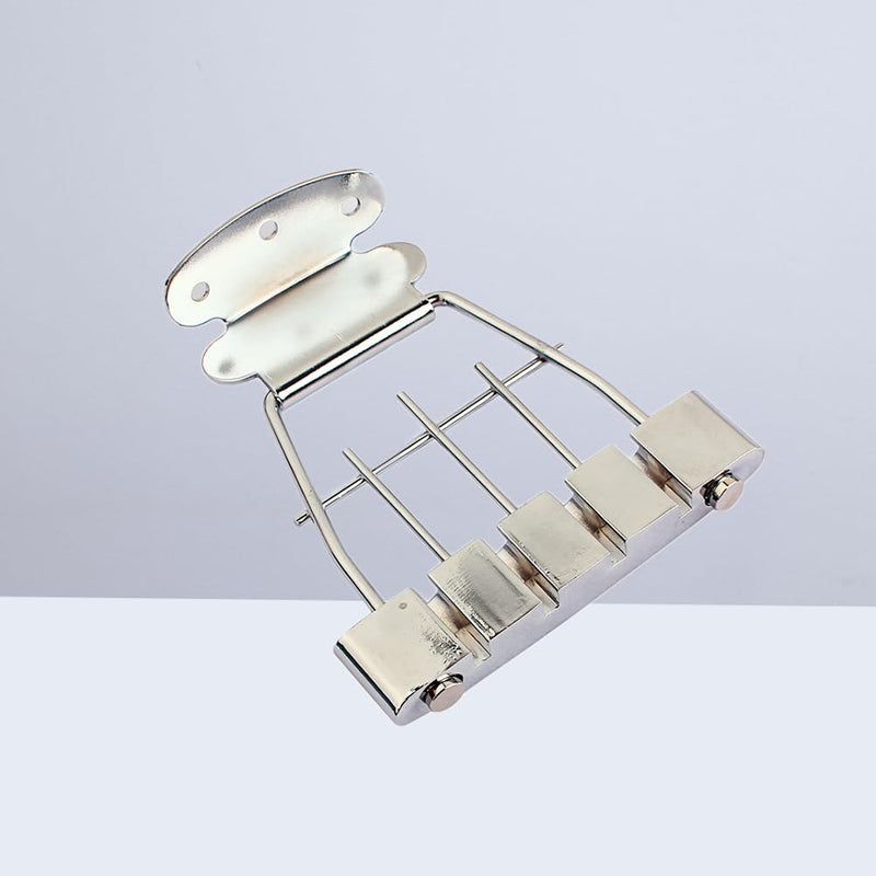 [AUSTRALIA] - Healifty Four-String Pull-up Board Sturdy Zinc Alloy Guitar Tailpiece for Jazz Archtop Bass Easy Installation Replacement Parts 4.33 X 3.22 X 0.43 Inches 