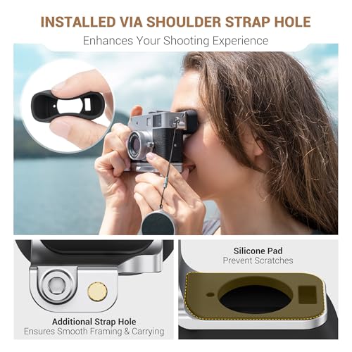 JJC Long Soft Rubber Eyecup Eyepiece for Fuji X Half XHalf Camera, Black Fuji X Half Eyecup
