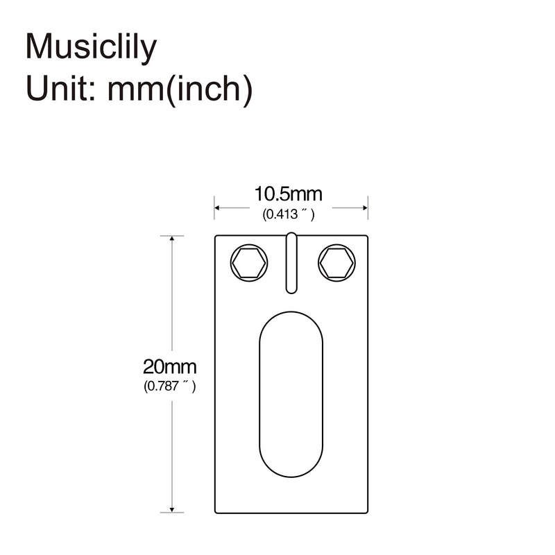 Musiclily Ultra 10.5mm Modern Brass Bridge Saddles for Strat/Tele Style Electric Guitar, Gold (Set of 6)