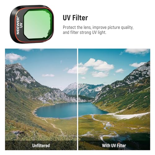 NEEWER ND & CPL Filter Set Compatible with DJI Mini 4 Pro, 8 Pack UV CPL ND8 ND16 ND32 ND64 ND128 ND256 CPL Polarizer Neutral Density Drone Lens Filters, Multi Coated HD Optical Glass/Aluminum Frame Mini 4Pro 8 Pack ND&CPL&UV Filter