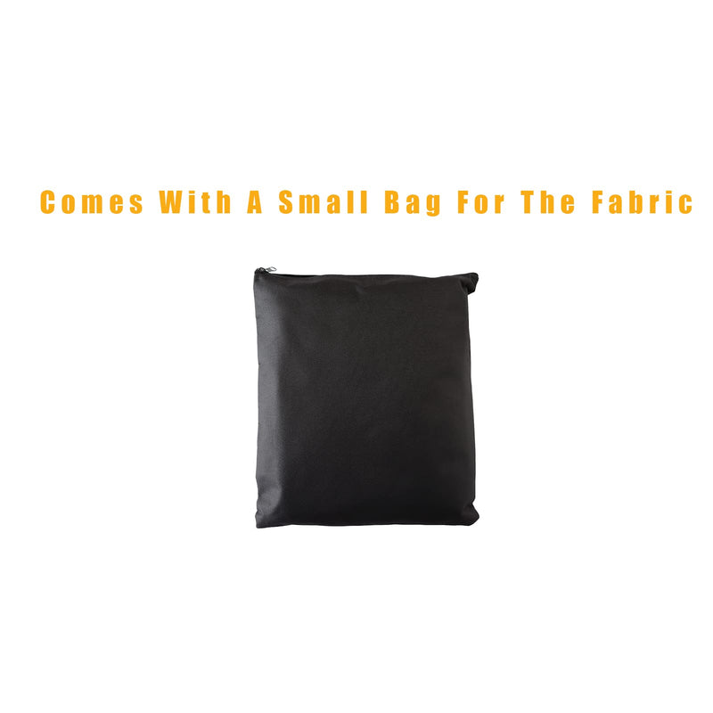 Black DJ Facade Scrim DJ Booth Scrim 19.5"x 44.2" w/Small Bag Black