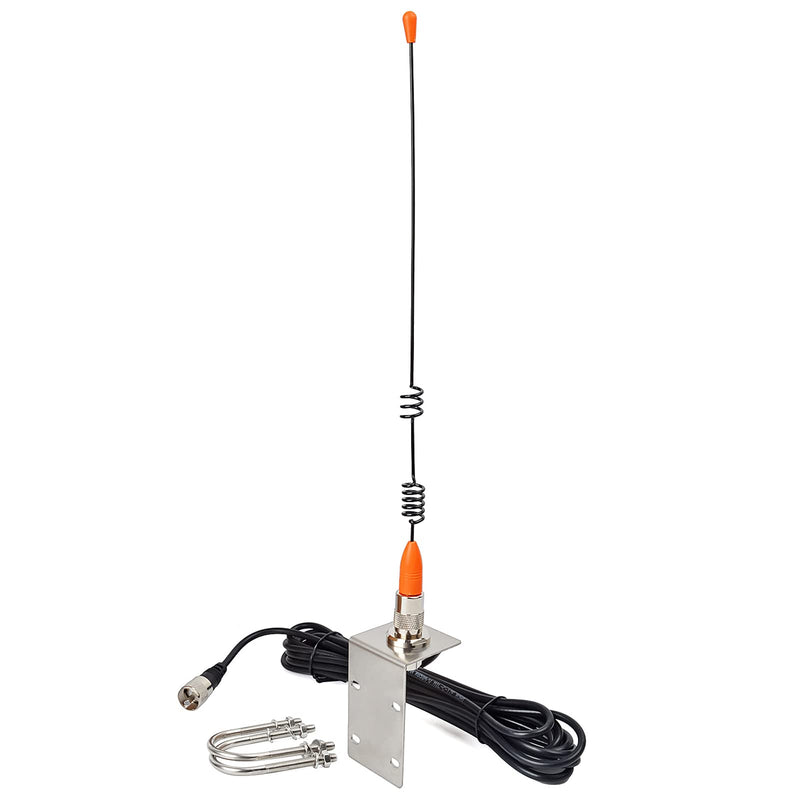 HYS VHF Marine Band (156-158 MHz)&Weather Frequencies (162 MHz) Antenna | W/16.4ft(5m) RG58 Low Loss Premium Coaxial Cable With PL259 for Standard Truck Horizon Cobra Icom VHF Marine Mobile Radio