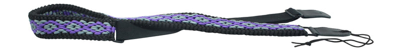 [AUSTRALIA] - Ten Point Gear® 550 Paracord Guitar Strap - Full Grain Leather Ends for Music Playing Comfort, Stability, and Durability. Purple Rain 
