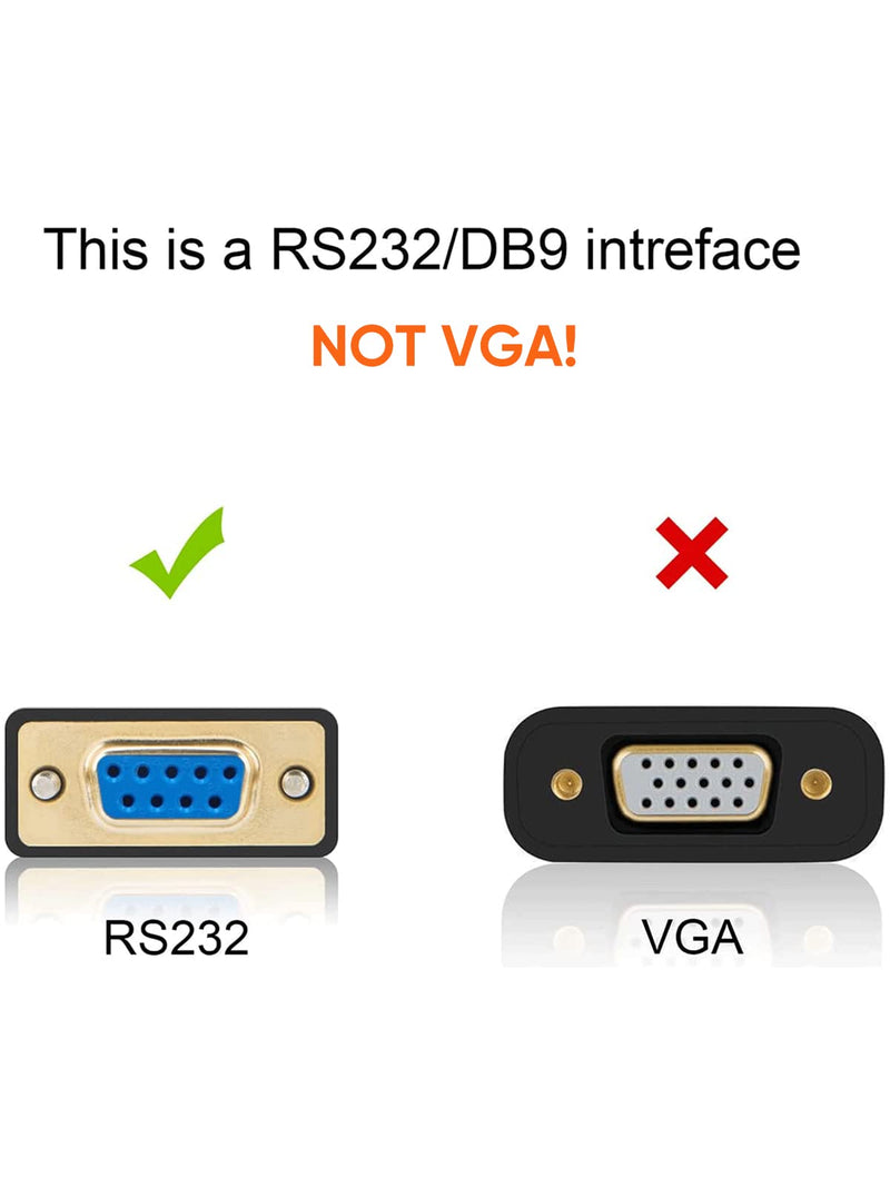 USB to RS232 Adapter with PL2303 Chip, CableCreation USB to DB9 Serial Female Converter Compatible with Windows 10, 8.1, 8, 7, Vista, XP, Linux and Mac OS X 10.6 and Above,Black PL2303 Chip/USB male to DB9 female