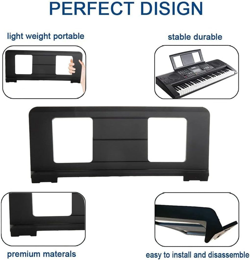 Original Large Music Stand. Compatible with Yamaha PSR/YPT/KB/P/DGX Series Keyboard Music Score Stand, Keyboard Sheet Music Stand with 2 Music Book Clip