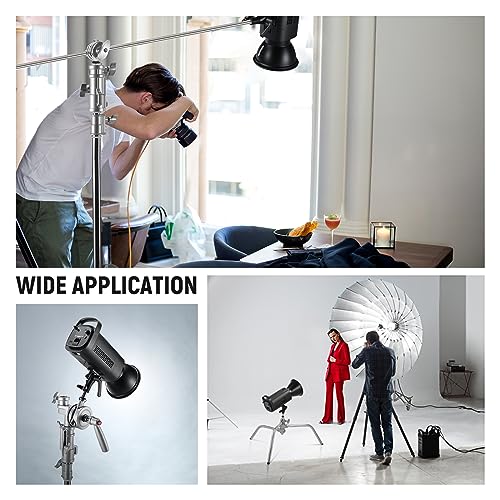 NEEWER Junior to Baby Pin Adapter, 1-1/8"/28mm Junior Male Stud to 5/8"/16mm Baby Male Stud Stand Adapter for C Stand, Heavy Duty Light Stand, TV Clamp, Turtle Base, UA027