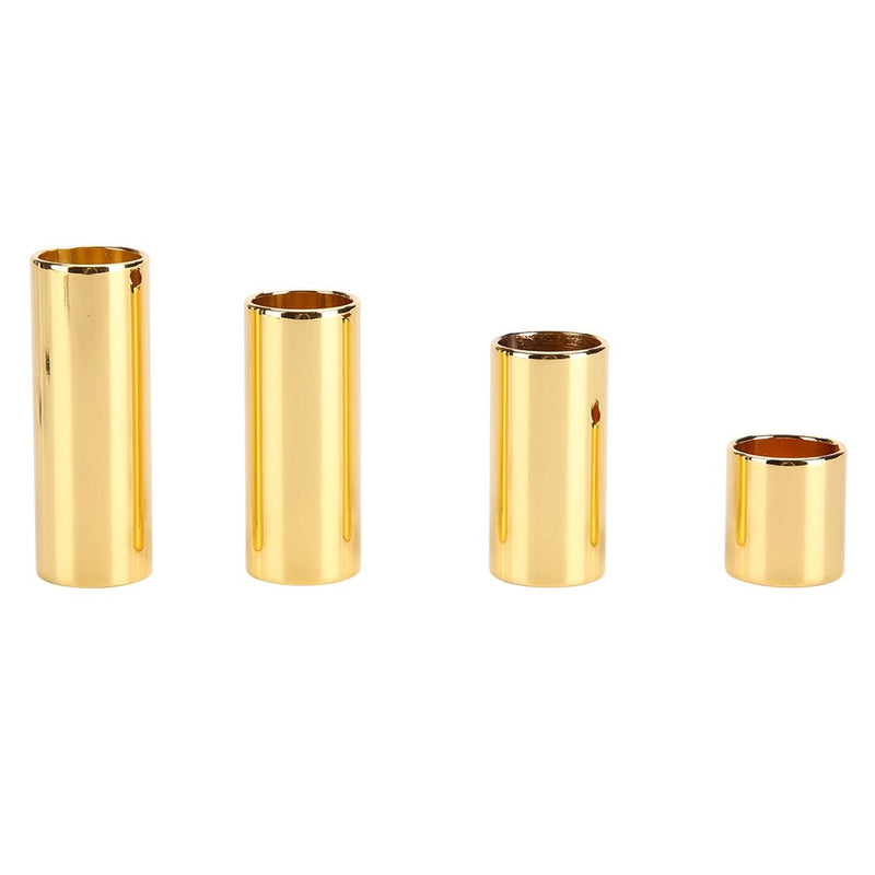 [AUSTRALIA] - 4pcs Per set Electric Guitar Metal Slide Bar Guitars String Slides Golden Brass Slide Guitar 