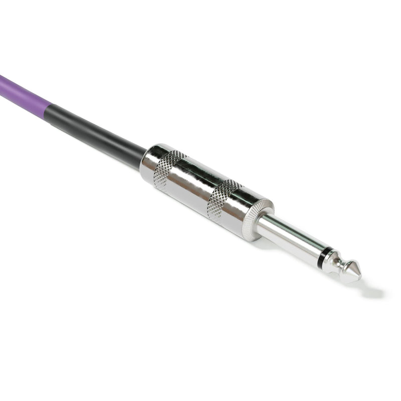 1 Piece - Guitar Instrument Mono Patch Cables Lead 6.35mm 1/4" Straight/Straight [Purple | 600 cm - 236.22"] 600 cm - 236.22" Purple