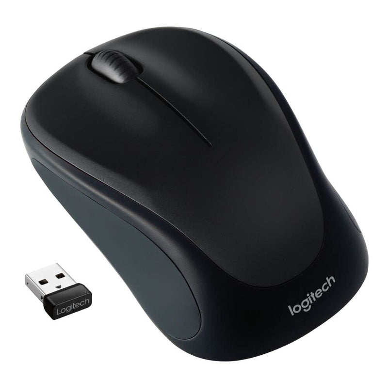 Logitech M317 Wireless Mouse, 2.4 GHz with USB Receiver, 1000 DPI Optical Tracking, 12 Month Battery, Compatible with PC, Mac, Laptop, Chromebook - Black