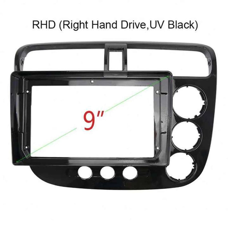 Fits for Honda Civic 2001-2006 RHD Car Radio Stereo Fascia Frame Double DIN 9 inch Dash Installation Mounting Kit