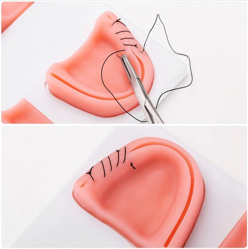 [AUSTRALIA] - Fyearfly Oral Suture Training Set, Dental Suture Exercise Set, Dental Suture Practice Kit, Silicone Model Pliers, Tweezers, Thread Oral Suture Training Kit for Suture Training in Dentistry 
