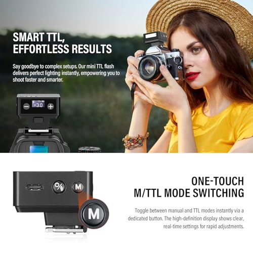 Godox iT20 O TTL Mini Flash - iT20O Camera Flash for Olympus Upgraded IM20 BLACK IT20-O