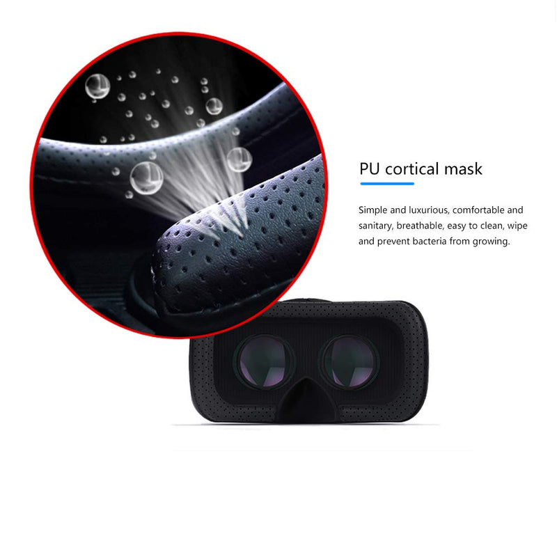 VR Headset with Remote Controller,3D Glasses Virtual Reality Headset for VR Games & 3D Movies, VR Headset for iPhone & Android Phone,VR Glasses Suitable for Kids and Adults VR headphone with handle