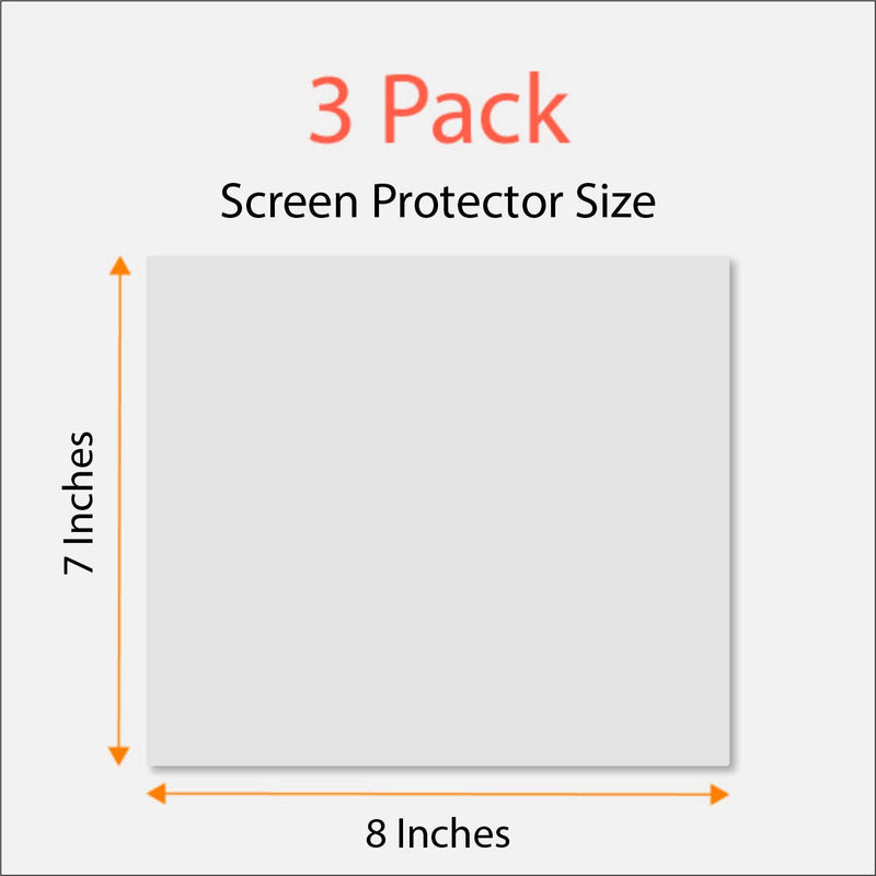 Universal Trimmable Screen Protector for All Subaru Navigation (3-Pack), Anti-Glare and Anti Finger Print, 8 x 7 inches