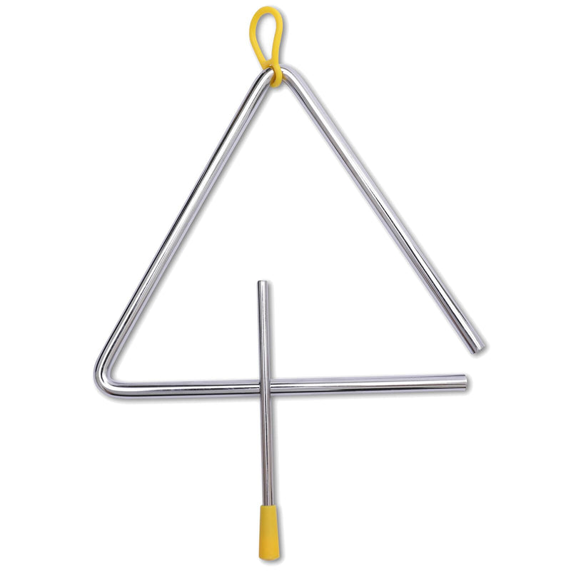 Musical Steel Triangle Hand Percussion Instrument With Striker - Rhythm Steel Triangles Music Instrument - 3 Pcs (6 7 8 Inch) 6/7/8 inch