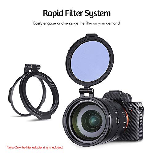 Andoer R-72 72mm Rapid Filter System Camera Lens ND Filter Metal Adapter Ring Compatible with Canon Nikon Sony Olympus DSLR Cameras