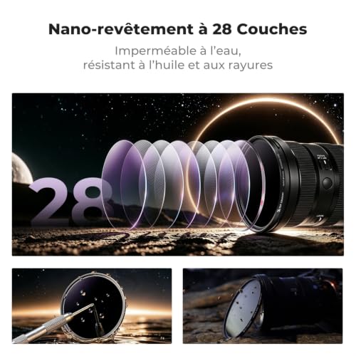K&F CONCEPT 55mm ND1000000(20 Stops) ND Lens Filter with 28 Multi-Coated