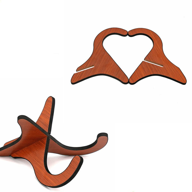 Ukulele Stand, Mahogany Foam Ukulele Stand, Portable Wooden Ukulele Stand for Ukulele, Mandolins and Violins