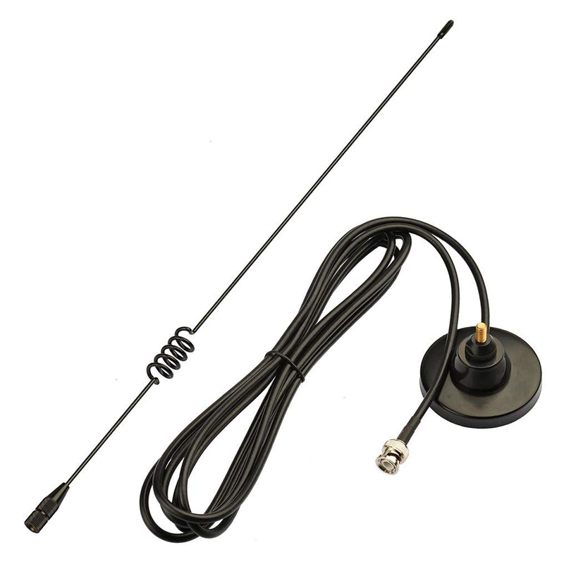 Bingfu HF VHF UHF Ham Amateur Mobile Radio Police Scanner Antenna Magnetic Base BNC Male Compatible with Uniden Bearcat Whistler Radio Shack Police Scanner BNC Male Antenna I