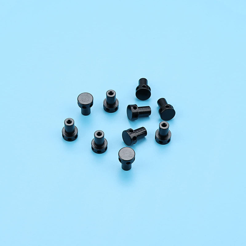 10pcs Guitar Spoke Wheel Truss Rod Nuts, Hat Shape Steel Tuning Rod Nuts, Guitar Truss Rod Nut Steel Bar Adjusting Tool for Guitar Bass Mandolin Black