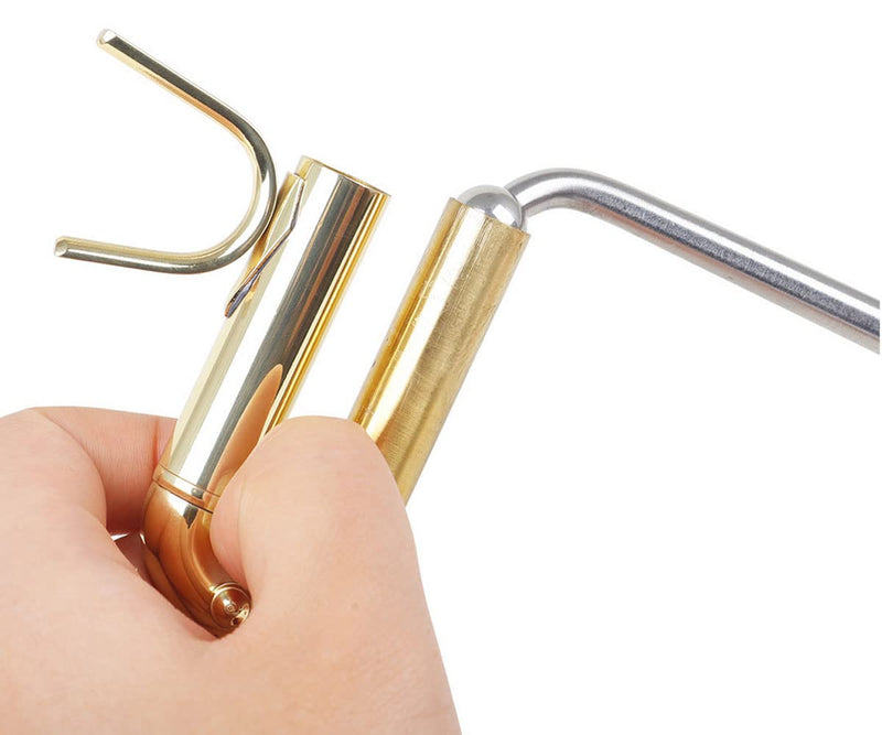 Jiayouy Trumpet Piston Valve Pipe Dent Removal Tools Aluminum Dent Hammer with 0.8-1mm Knock Ball Head for Brass Wind Instrument