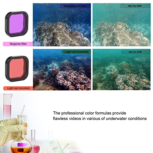 SOONSUN 6-Pack ND/CPL & Snorkeling Filters for GoPro Hero 12/11/10/9 Black