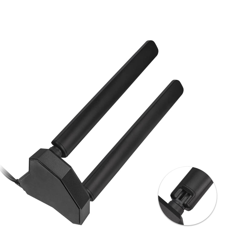 Eightwood WiFi 6E Tri-Band Antenna 6GHz 5GHz 2.4GHz Gaming WiFi Antenna | Magnetic Base Antenna with 6.5ft Extension Cable for PC Desktop Computer PCIe WiFi 6E Card, Router 5dbi wifi 6e antenna