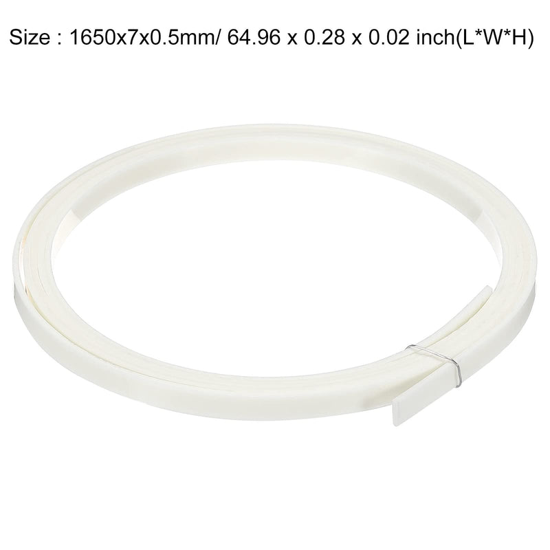 MECCANIXITY Plastic Binding Purfling Strip 1650x7x1.5mm Guitar Binding Edge Trim for Acoustic Classical Guitar White 1 Pack